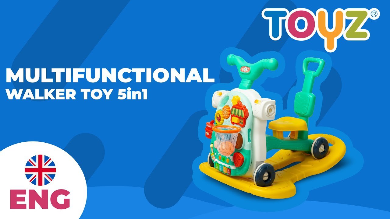 Multifunctional 5in1 walker toy: walker, scooter, rocking vehicle, ride-on toy,  table