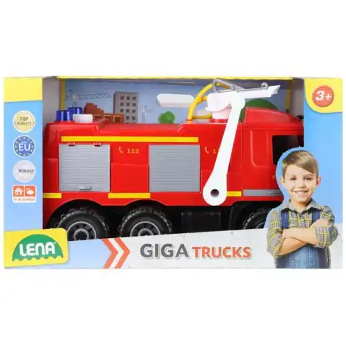 crveni veliki vatrogasni kamion lena