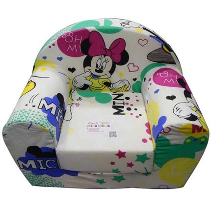 Fotelja za decu Soft Minnie bela