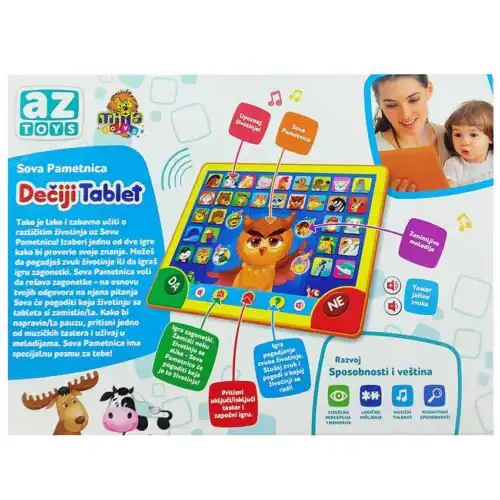 deciji edukativni tablet sova