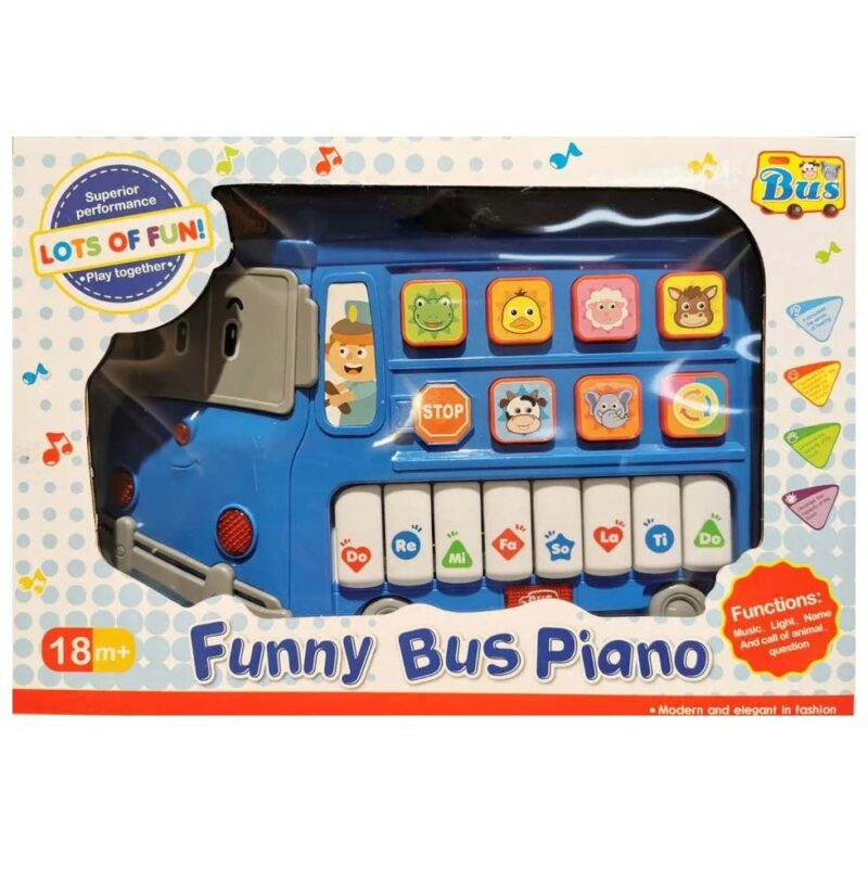 plava muzicka igracka autobus funny