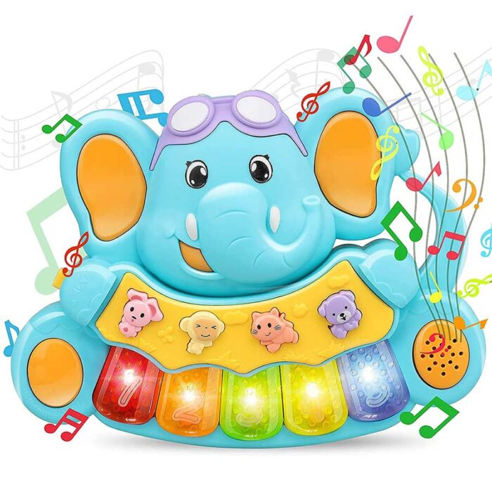 Muzička igračka piano Slon plavi