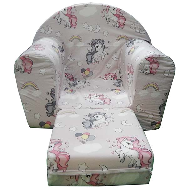 Fotelja za decu od sundjera roze