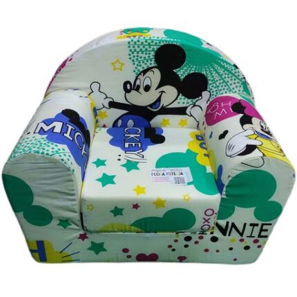 Fotelja za decu Soft Mickey mouse bela