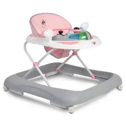 Dubak šetalica za bebe Sharky roze