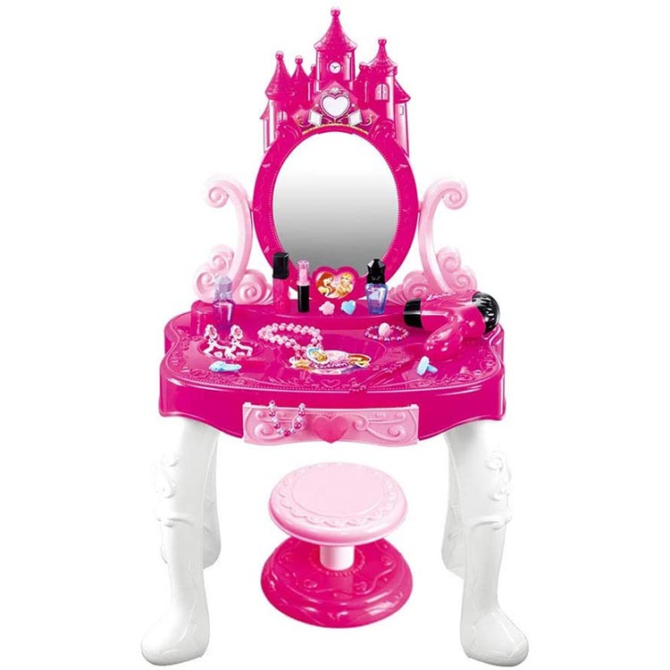 belo roze toaletni sto za decu beauty star