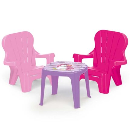 Dve stolice i sto za decu Dolu pink