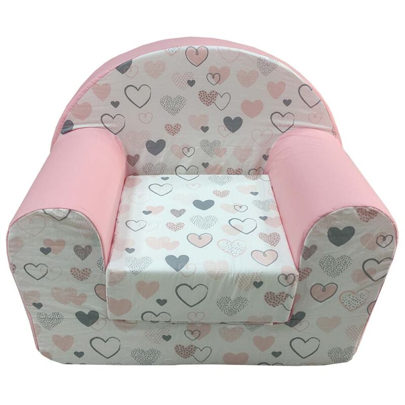 Fotelja za decu Soft Srce rozeze