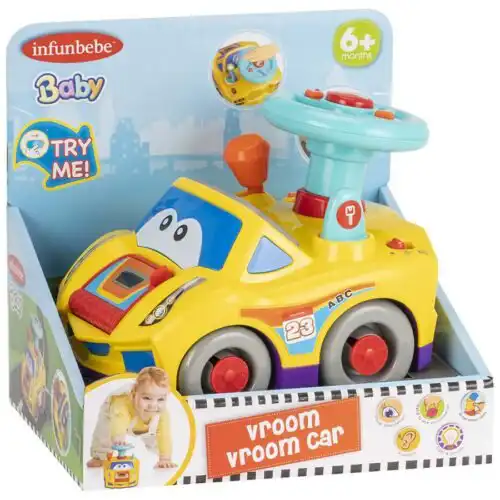 zuti muzicki auto za bebe infunbebe