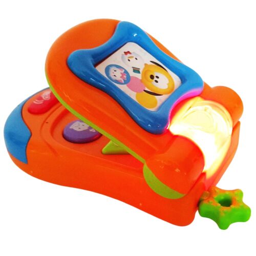 plasticni telefon za bebe orange star