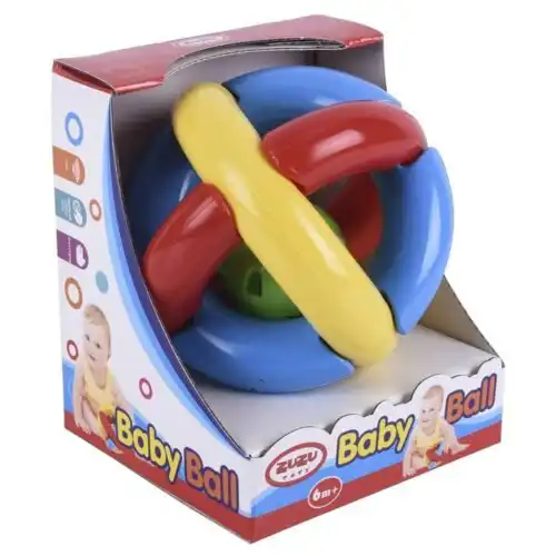 plasticna zvecka za bebe lopta multicolor