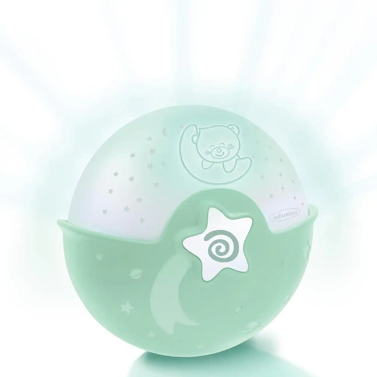 Nocna-lampa-i-projektor-Infantino-zeleni-4 Nocna lampa i projektor Infantino zeleni